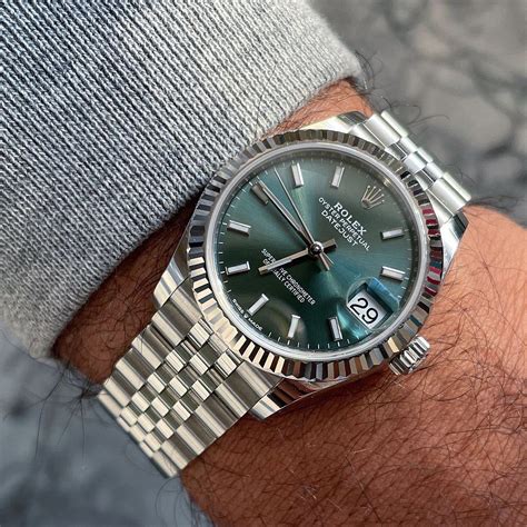 rolex datejust vert